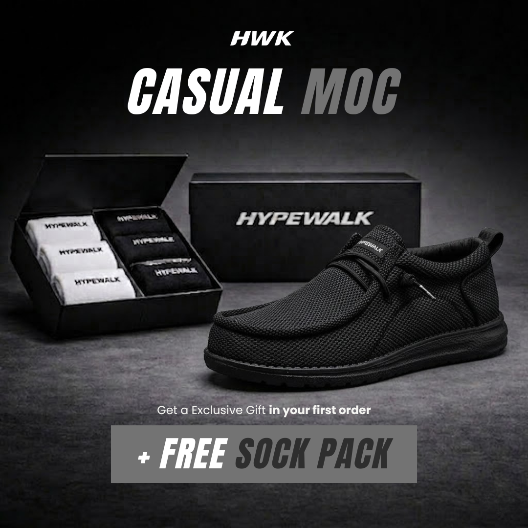 HypeWalk Casual Moc + Free Sock Pack