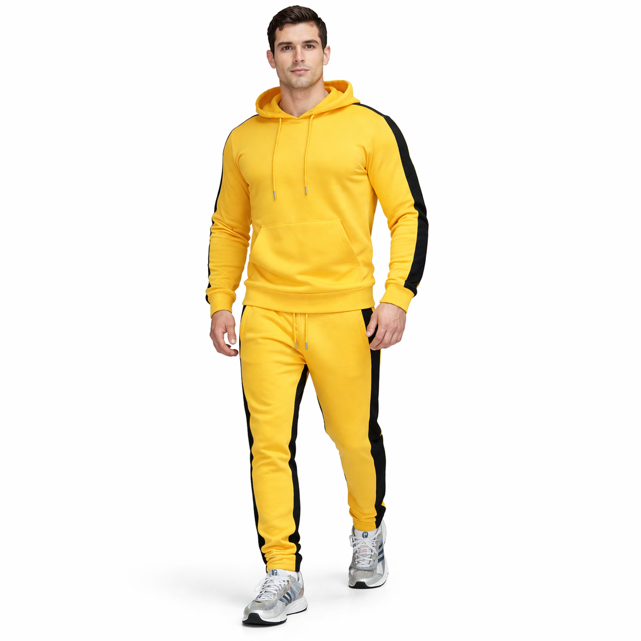 HypeWalk - Two-Piece Color Block Sweat Set Stride Nova