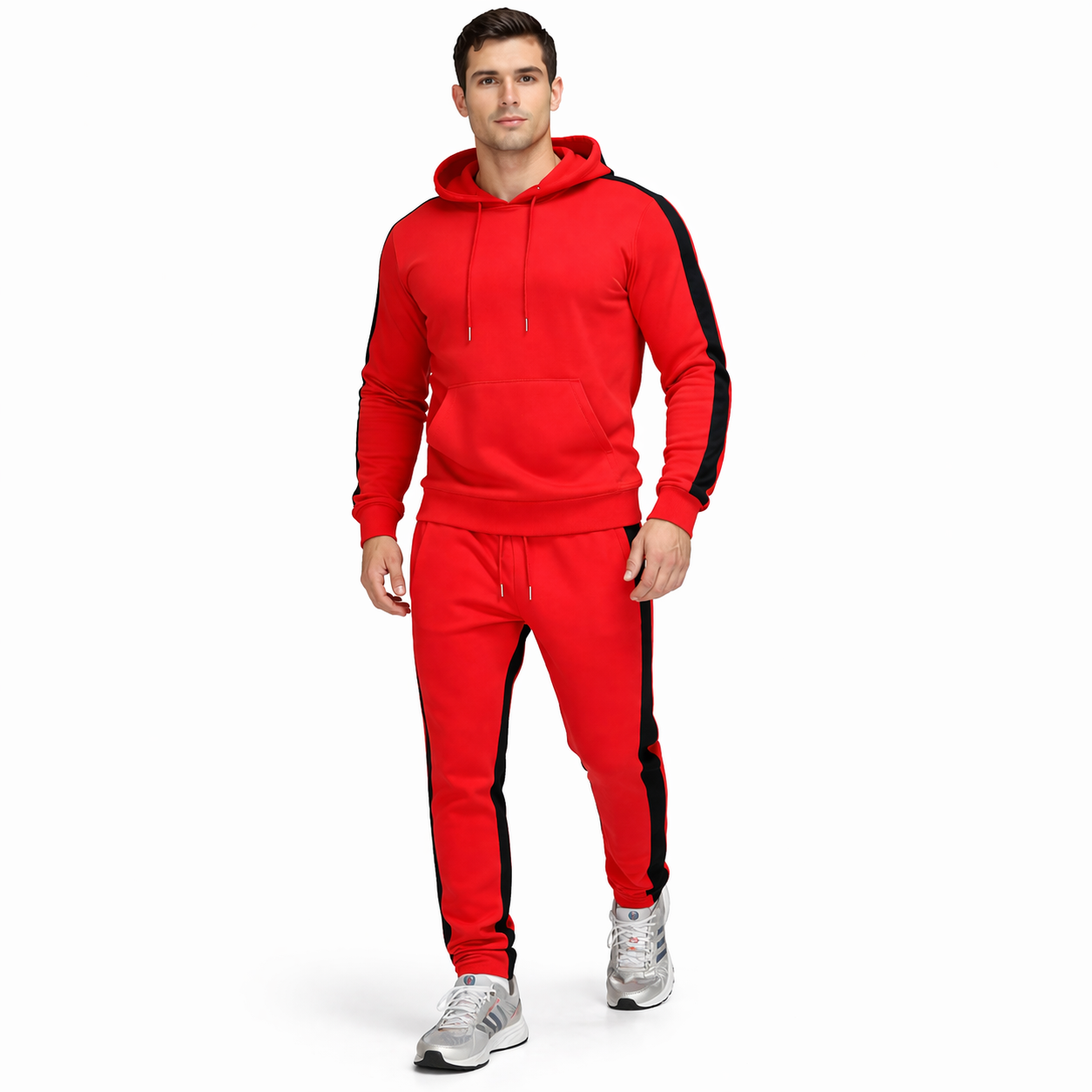 HypeWalk - Two-Piece Color Block Sweat Set Stride Nova