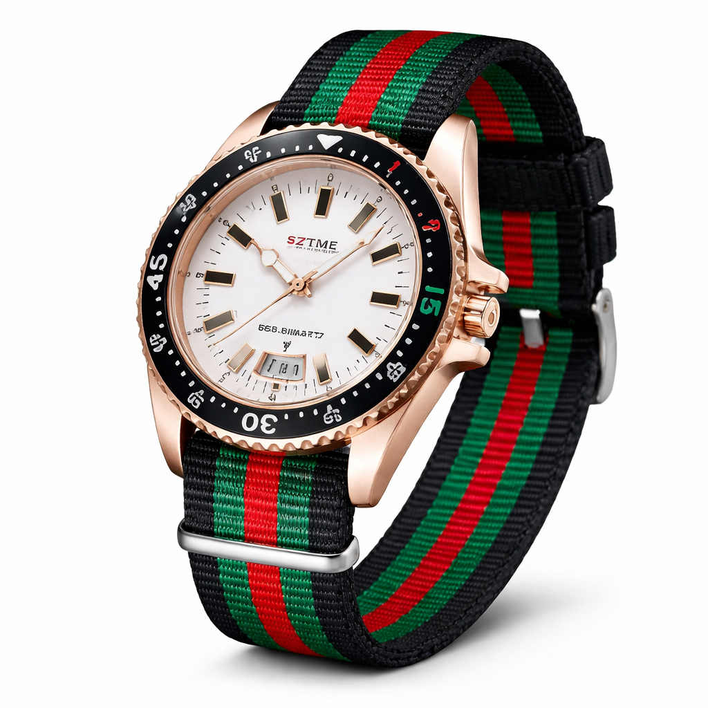 HypeWalk - Modern Nylon Strap Watch Chrona Virel