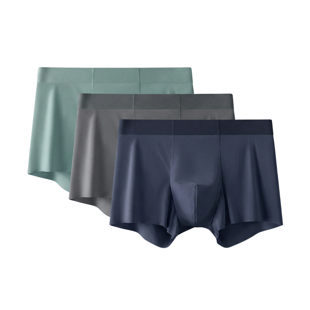 HypeWalk - 3 Piece Ice Silk Boxer Briefs Set Lumina Core