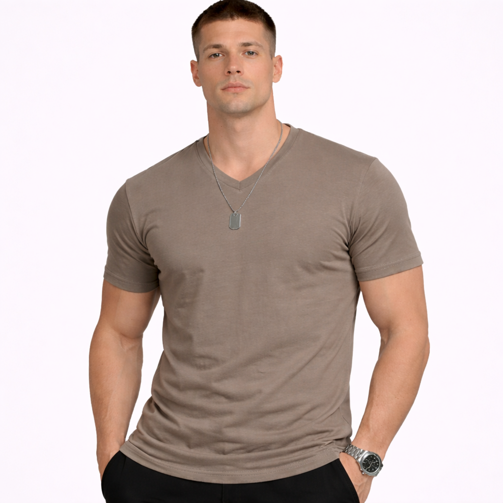 HypeWalk - Casual V-Neck T-Shirt Virel Ease