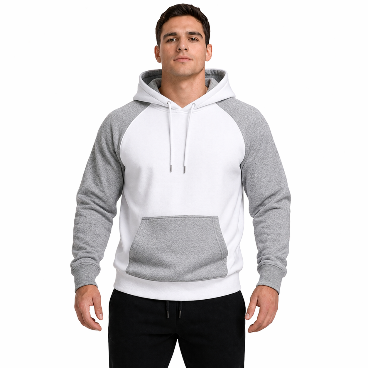HypeWalk - Contrast Raglan Hooded Sweatshirt Nova Virel