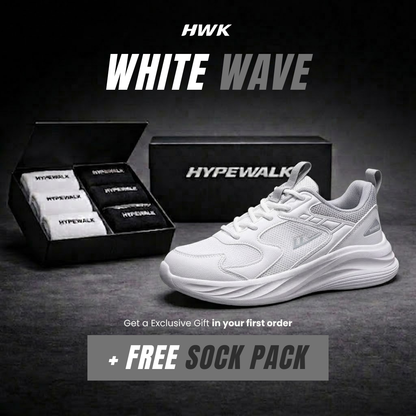 HypeWalk White Wave + Free Sock Pack