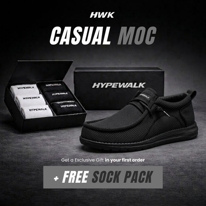 HypeWalk Casual Moc + Free Sock Pack