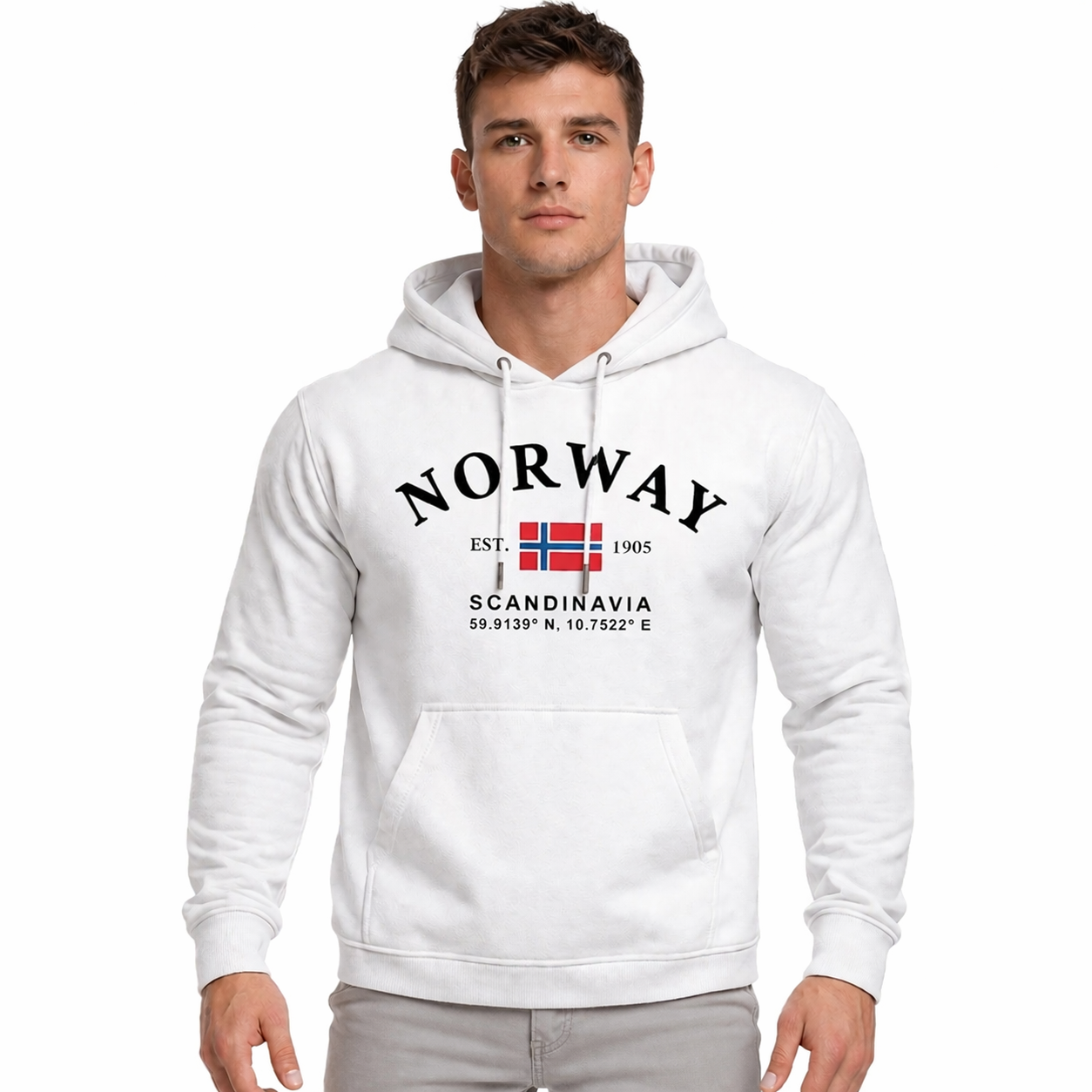 Hypewalk - Noru Printed Hooded Sweatshirt Noru Virel