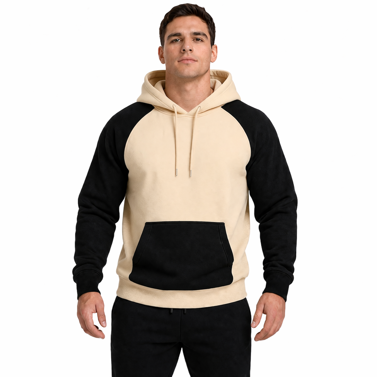 HypeWalk - Contrast Raglan Hooded Sweatshirt Nova Virel