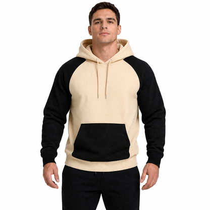 HypeWalk - Contrast Raglan Hooded Sweatshirt Nova Virel