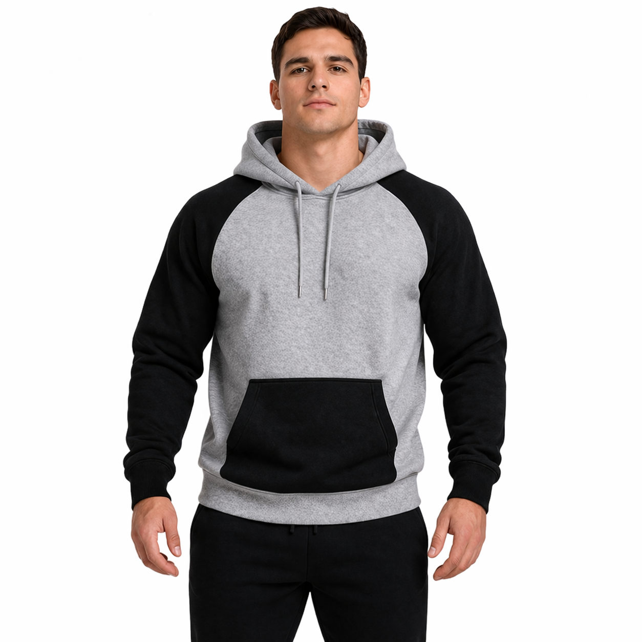 HypeWalk - Contrast Raglan Hooded Sweatshirt Nova Virel