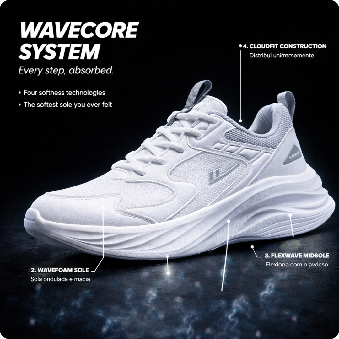 HypeWalk White Wave + Free Sock Pack