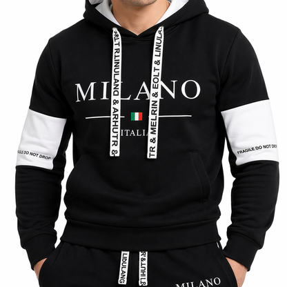HypeWalk - Casual Printed Sweat Set Vanta Echo