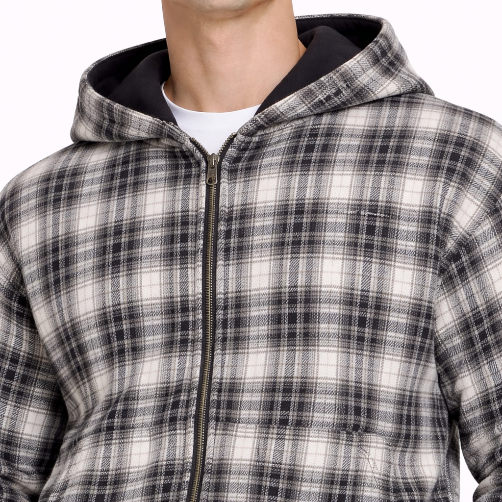 HypeWalk - Reversible Plaid Hooded Sweatshirt Heritage Flux