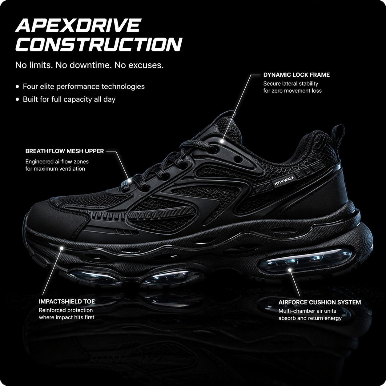 HypeWalk Shadow Bolt + Free Sock Pack