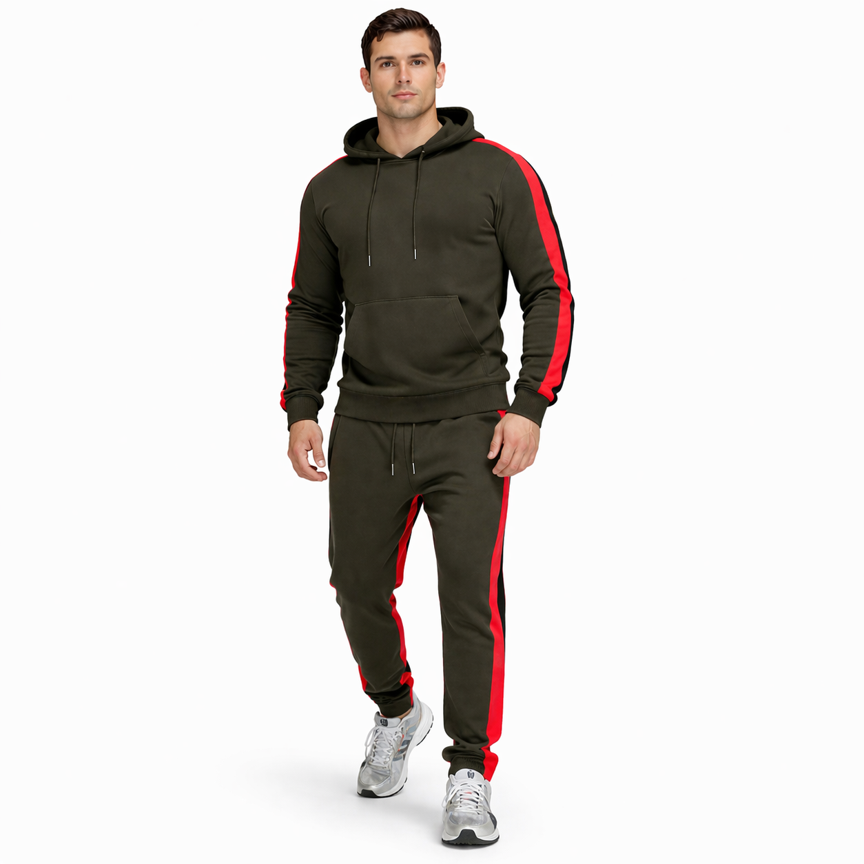 HypeWalk - Two-Piece Color Block Sweat Set Stride Nova