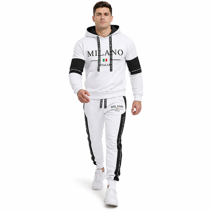HypeWalk - Casual Printed Sweat Set Vanta Echo