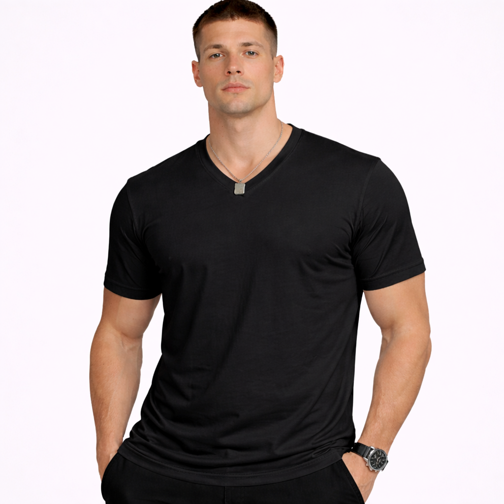HypeWalk - Casual V-Neck T-Shirt Virel Ease