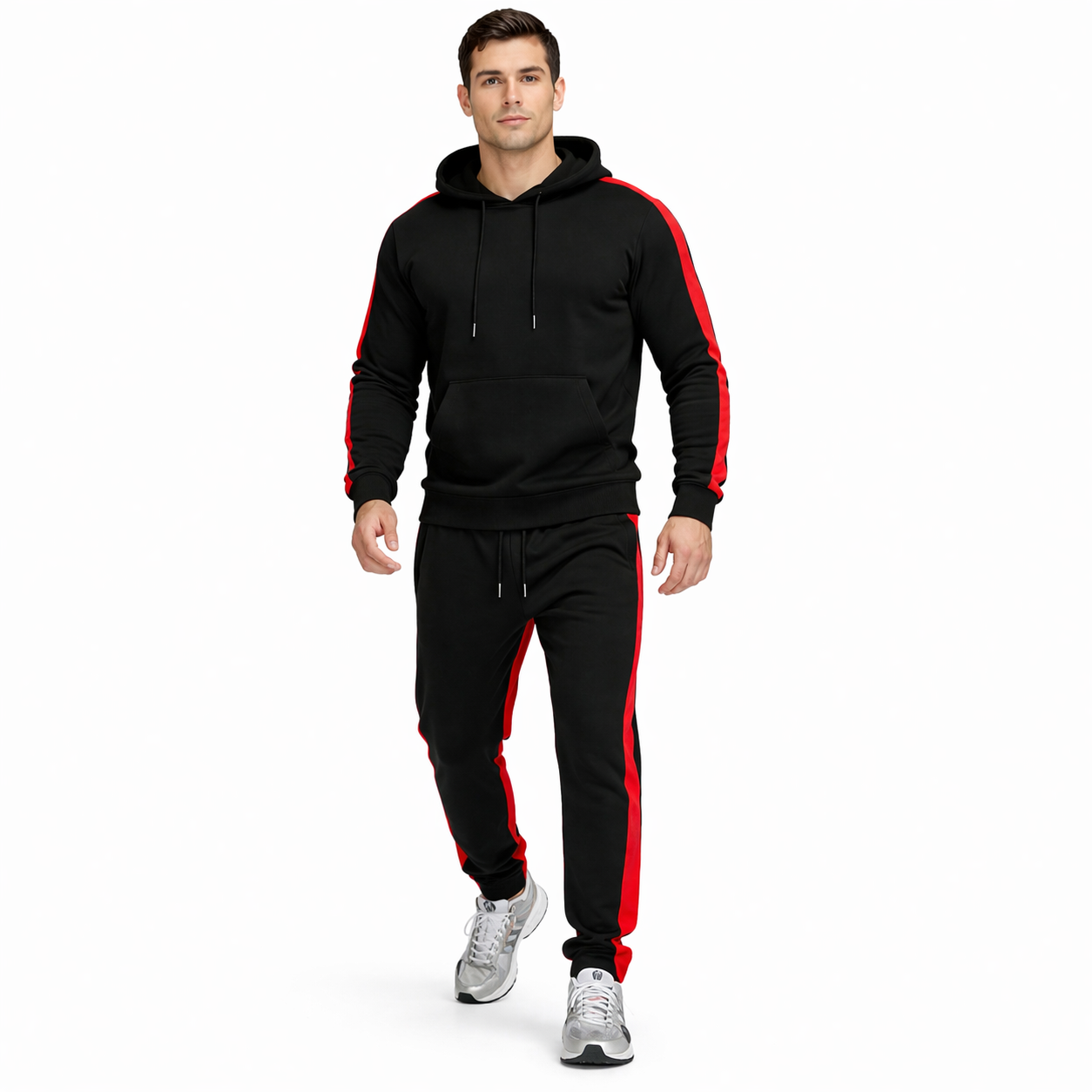 HypeWalk - Two-Piece Color Block Sweat Set Stride Nova