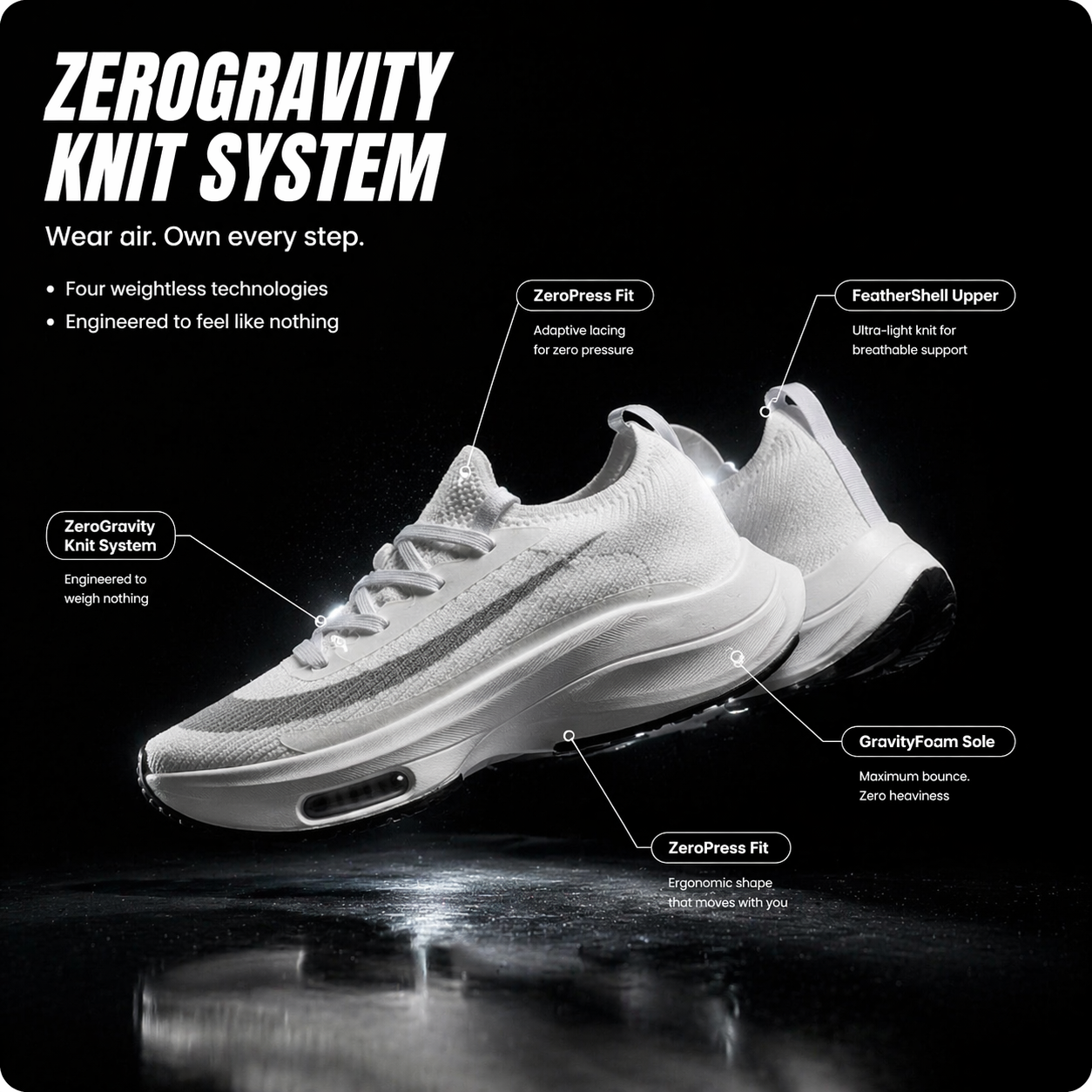 HypeWalk ZeroG Runner + Free Sock Pack
