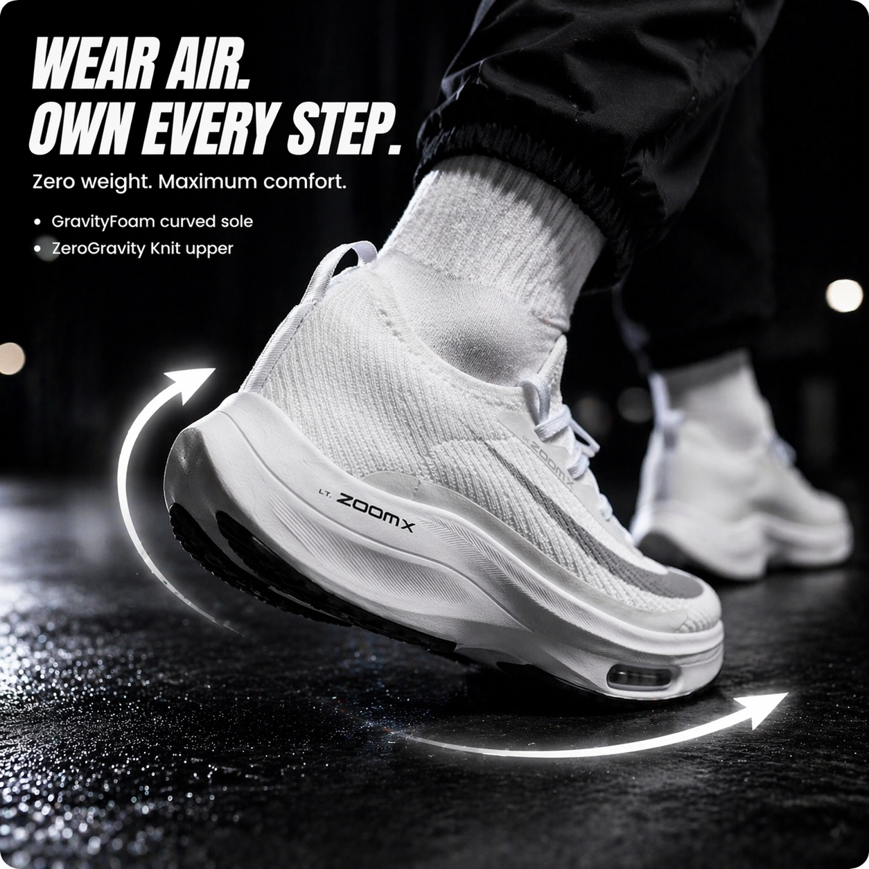 HypeWalk ZeroG Runner + Free Sock Pack