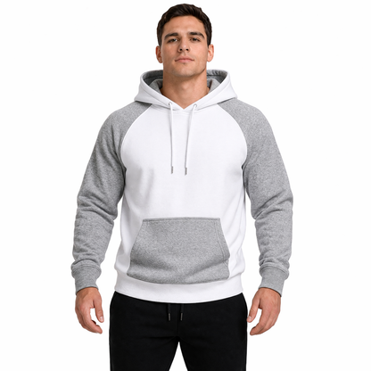 HypeWalk - Contrast Raglan Hooded Sweatshirt Nova Virel