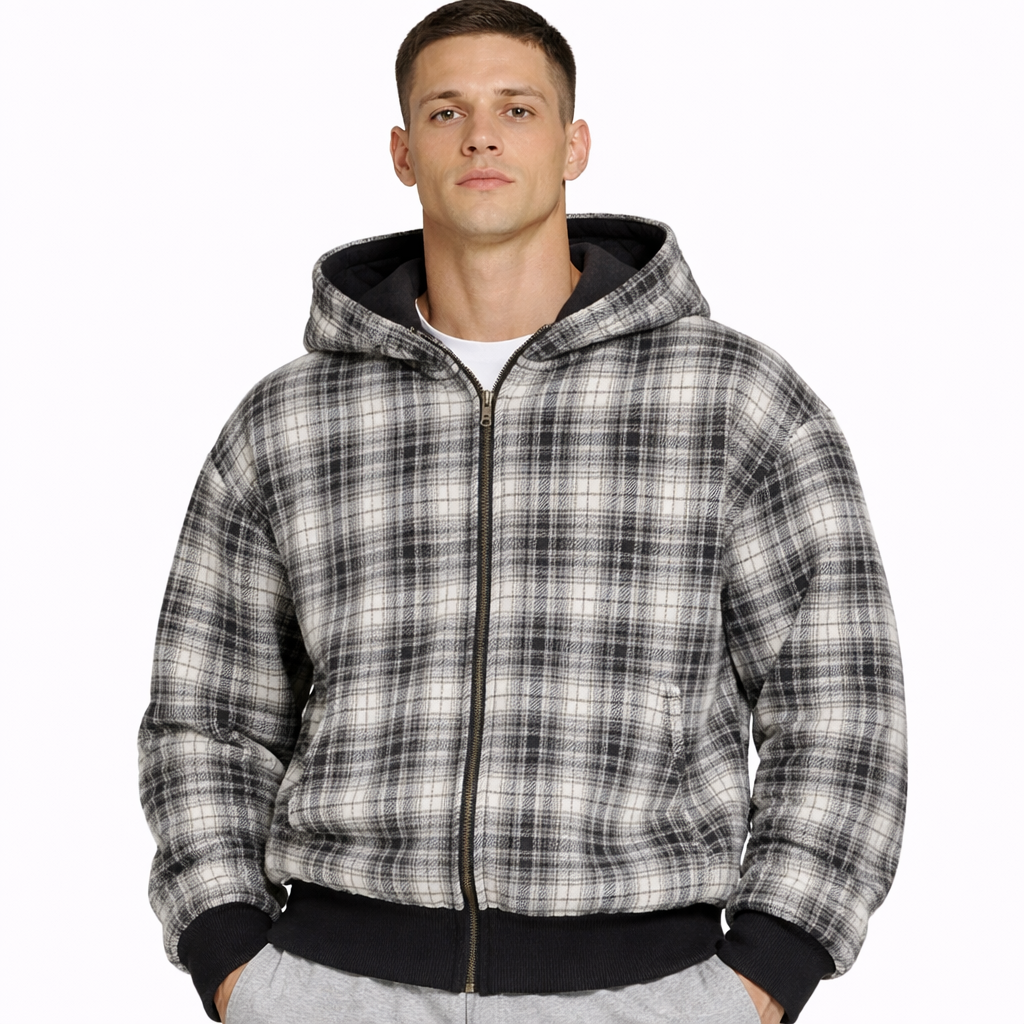 HypeWalk - Reversible Plaid Hooded Sweatshirt Heritage Flux