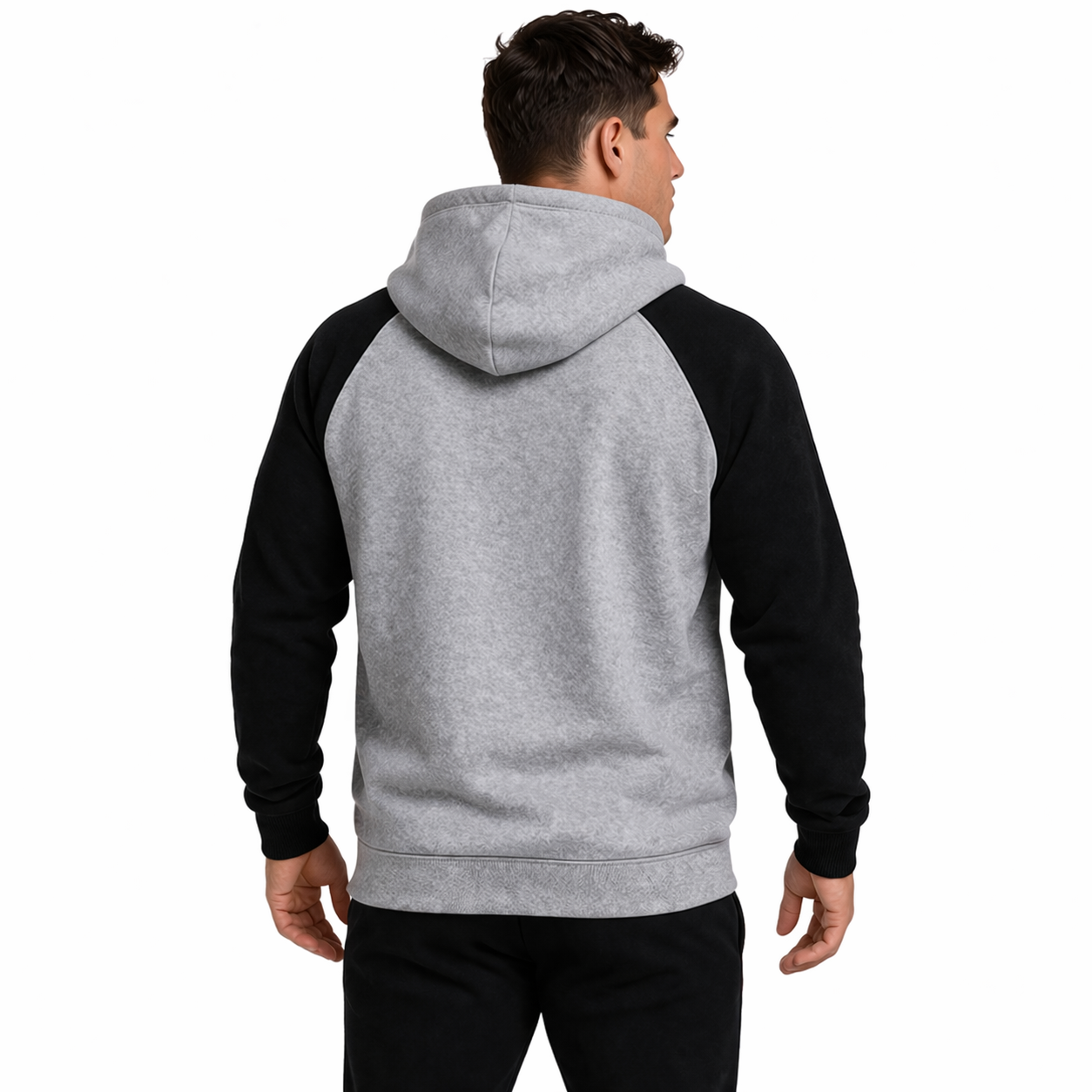 HypeWalk - Contrast Raglan Hooded Sweatshirt Nova Virel